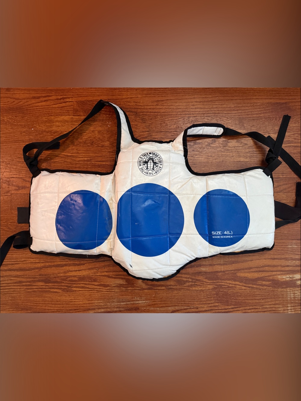 Authentic Vintage Reversible World Taekwondo Federation Chest Sparring Vest